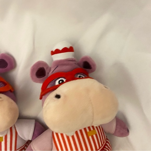 Disney Doc McStuffins Hallie Hippo Plush Doll Stuffed Soft Toy 8 Lot Of 2 - Picture 10 of 14